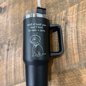 40oz Insulated Mug with lid & straw